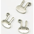 Anhänger Hasenkopf, 13 x 10 mm, 10 Stück