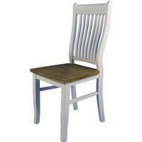 Casa Padrino Landhausstil Esszimmerstuhl WeiÃ / Naturfarben 44 x 51 x H. 93 cm - EsszimmermÃ¶bel im Landhausstil