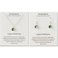 August (Peridot) Birthstone Necklace & Drop Earrings Set Created with Zircondia® Crystals