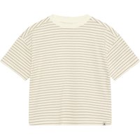 Huttelihut Gestreept T-shirt met Korte Mouwen – Zacht & Ademend – Sand - 86
