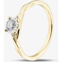 9ct Yellow Gold 0.20ct Diamond Twist Band Ring 31558YW/20-10 L