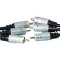 0.5m 3x RCA Phono Video Plus Stereo Audio Cable OFC