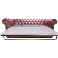 Pull Out Sofa Bed Sale In Chesterfield 3 Seater Old English Chesnut Leather