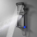 Copper Rainfall Shower Head Set Digital Display Light Emitting Diode Faucet Household Bath Faucets Constant Temperature Ceramic