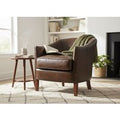 Vintage Leather Tub Chair Brown