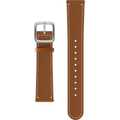 leather Wristband brown, silver buckle 18mm