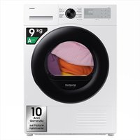 Samsung - Asciugatrice Dv90dg52a0ahet 9kg Classe C-bianco Oblò Nero Display Silve