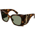 SAINT LAURENT Femme SAINT LAURENT SL M119/F BLAZE 002 Lunettes de soleil Acétate Havane Vert Cat Eye Normale