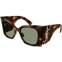 SAINT LAURENT Femme SAINT LAURENT SL M119/F BLAZE 002 Lunettes de soleil Acétate Havane Vert Cat Eye Normale