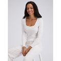 Boux Avenue Croissant pointelle pyjama set - Ivory Mix - 16