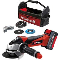 Einhell TE-AG 18/115 Li 18v Cordless Angle Grinder 115mm 1 x 4ah Li-ion Battery Charger Bag