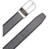Men's Black Leather Belt - Size: 44"  - Savile Row Company