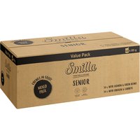 Smilla Senior Bocconcini in Salsa con Verdure in Busta umido gatto - Set %: 96 x 85 g Megapack 48x Pollo e Carote + 48x Salmone e Fagiolini