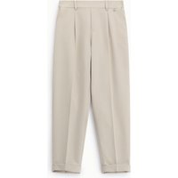 Pantaloni tailored con pinces e risvolto alto