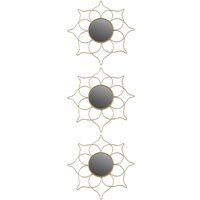 Casa Padrino Designer Spiegel Set Gold Ã 25 cm - Wandspiegel 3er Set