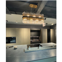 Luxury Rectangular Antique Brass Chandelier
