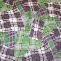 Deadstock Polyester Georgette Fabric Green & Purple