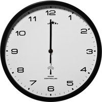 Funkwanduhr Schwarz Ø31cm