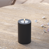 LED-Blockkerzen für den Außenbereich Ø 7,5 x 12,5 cm Schwarz