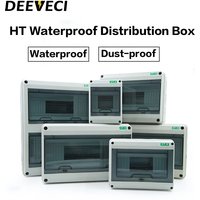 HT-5/8/12/15/18/24 Plastic Distribution Box Waterproof MCB Box Panel Installation Distribution Box Waterproof Junction Box