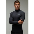 Zip corta Man Active attillata con maniche raglan, Nero