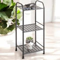 Chickasaw Metal Side Table With 3 Shelves In Anthracite