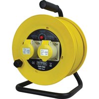 Faithfull 2 Socket Cable Extension Reel 110v 50m