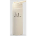Borraccia in metallo riciclato con cannuccia a scatto Myprotein da 500 ml - Crema