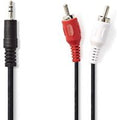Nedis CAGP22200BK100 cable de audio 10 m 3,5mm 2 x RCA Negro