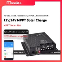 20A MPPT Controller 12V/24V Battery Charger Solar Charge Controller Output Max PV Input Voltage 50V