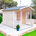 Shire Maulden 2.7m x 3.5m Log Cabin Summerhouse (19mm)