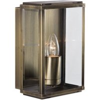 Searchlight 8204AB Outdoor Lighting Antique Brass Finish Glass Lantern