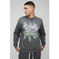 Sudadera Oversize Con Estampado De Bane, Gris