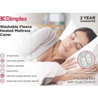 Dimplex King Washable Fleece Heated Mattress Cover with Dual Control