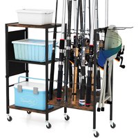 Fishing Rod Rack & Tackle Cart - Ultimate Fishing Gear Organizer | Wowcher