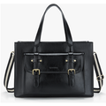Olivia's Classic PU Leather Handbag for 13-15.6 Inch Laptop Tote