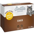 Smilla Senior Bocconcini in Salsa con Verdure in Busta umido gatto - Set %: 24 x 85 g Pollo e Carote