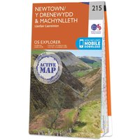 Ordnance Survey OS Map of Newtown & Machynlleth: Explorer 215 - Weatherproof - 1 Inch To 1 Mile 1:25 000 Scale