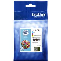 Inktcartridge Brother LC-424 zwart + 3 kleuren