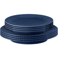 Porcelain Arc Blue 8 Piece Plate Set -