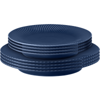 Porcelain Arc Blue 8 Piece Plate Set -