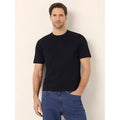 T-shirt girocollo da uomo in cotone Premium Cotton / NERO / L