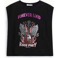 Ärmelloses Top mit grafischem Gitarrenprint