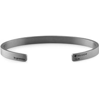 15g Brushed Black Sterling Silver Ribbon Bracelet