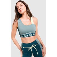 Red Run Activewear Skyline Colour Block Bra, grön