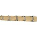 Fillmore Metal Wall Hung Coat Rack With 5 Hook In Oak