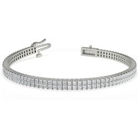 Trendy Designs  Bracelets With 18K White Gold, 5.28 Ct , 7 Inch Size, H-I / VS With Natural Diamonds.