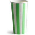 Green Striped Milkshake Paper Cups 16oz / 450ml (Sleeve of 50)