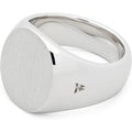 Oval Satin M Ring