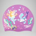 Bonnet de bain enfant à imprimé numérique Rose kiki/Cyclamen/Pétale